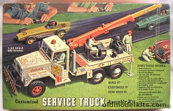 Renwal 1/32 Customized Service (Tow) Truck (Wrecker Crane US Army 5 Ton 6 x 6), 301-298 plastic model kit